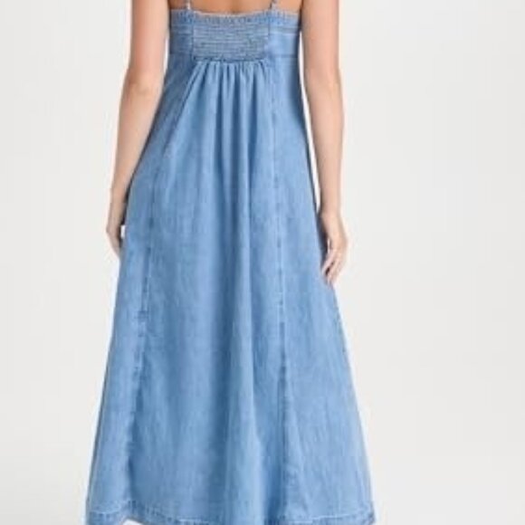 Free People Just Jill Denim Maxi Dress Size XS - Picture 2 of 5